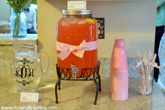 baby shower pink lemonade